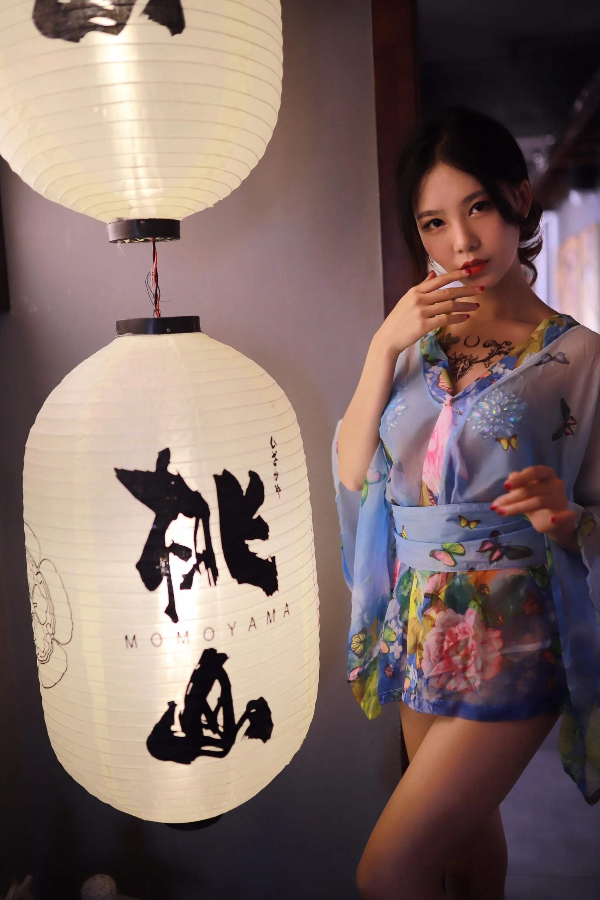 抖娘-利世 – NO.12 水蓝和服 [30P]插图7